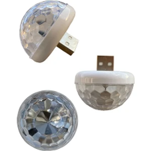 Müziğe ve Sese Duyarlı USB Girişli Araç Içi Mini Disko Topu