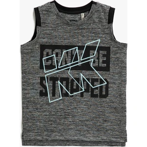 Baskılı Atlet Bisiklet Yaka