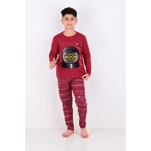 Erkek Çocuk Pijama Takımı Moon Uzun Kollu Pamuklu 1008