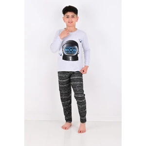 Erkek Çocuk Pijama Takımı Moon Uzun Kollu Pamuklu