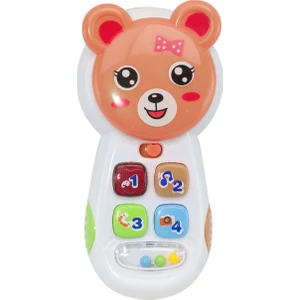 Cep Telefon Sevimli Telefon Işıklı Sesli Kahverengi