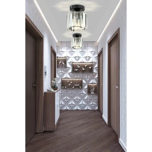 Istanbul Avize Plafonyer Tavan Siyah Y-10 Kristal Taşlı Avize