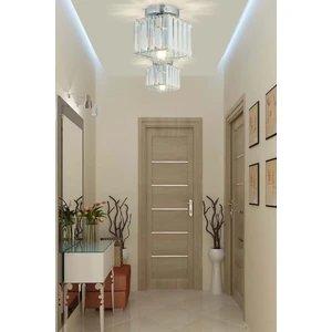 Istanbul Avize Plafonyer Tavan Gümüş K-10 Kristal Taşlı Avize