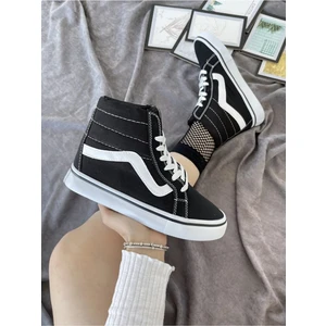 Unisex Siyah Boğazlı Sneaker Spor Ayakkabı