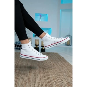 Beyaz Keten Cnv Sneaker Spor Ayakabı