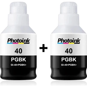 Canon Gı-40 G1420 G2420 G2460 G3420 G3460 Uyumlu Photoink 2 Adet Siyah Mürekkep 135 ml