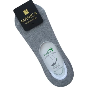 Erkek Bambu Babet Çorap - Gri Melanj