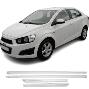 A&G Tuning Chevrolet Aveo Sedan Krom Yan Kapı Çıtası 2011 ve Üzeri Paslanmaz Çelik