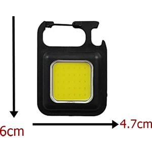 Om-21 6W Süper Parlak Cob LED Anahtarlıklı Şarjlı Projektör Mini Taşınabilir Acil Durum Lambası Işıldak