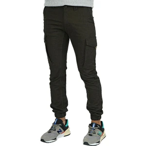Jack & Jones 12178113 Paul Flake Olive Night Kargo Pantolon Füme