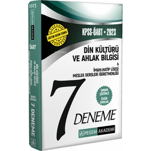 Pegem Akademi Yayıncılık 2023 KPSS ÖABT Din Kültürü ve Imamhatip Lisesi Öğretmenliği 7 Deneme