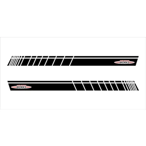 John Cooper Works Yanşerit Sticker Jcw Yan Şeritler