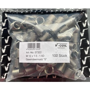 M12X1.5-1.5D Helicoil Yay V-Coıl 100 Adet