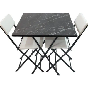Masa Sandalye Katlanır Bistro Takımı 60CM Kare