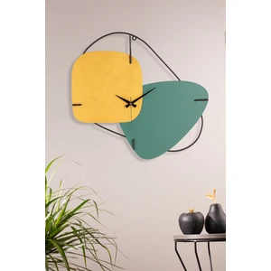 Muyika Design Muyika Brazil Metal Hand-Made 58X55CM Sessiz Mekanizmalı Dekoratif Duvar Saati