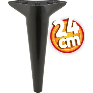 Lüks Mobilya Kanepe Sehpa Tv Ünitesi Koltuk Ayağı 24 cm Siyah Baza Ayak