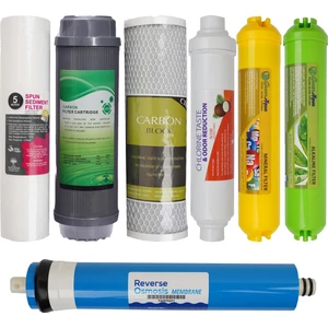 Ns Naturel Naturel Su Arıtma Açık Kasa Su Arıtma Cihazı Filtresi 7li Filtre Seti Çift Karbon Standart Membranlı