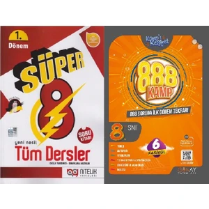 Günay Yayınları 8. Sınıf 888 Ilk Dönem Tekrar Kamp Kitabı & Nitelik 8. Sınıf Süper Ilk Dönem Tekrar Soru Kitabı
