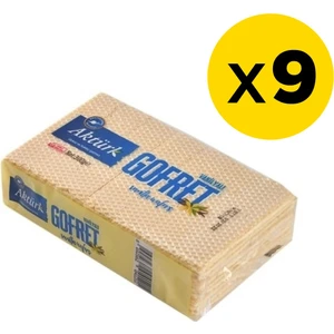 Vanilyalı Gofret 300 gr 9 Adet