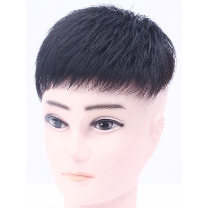 Peruk Erkek Kısa Saç Baş Üstü Değiştirme Blok Tam Saç Değiştirme Siyah Yün El Dokuması 13*14 (Yurt Dışından) fiyatları
