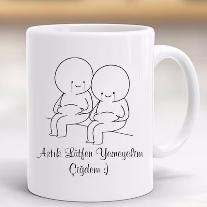 Kişiye Özel Kupa Bardak Artık Lütfen Yemeyelim
