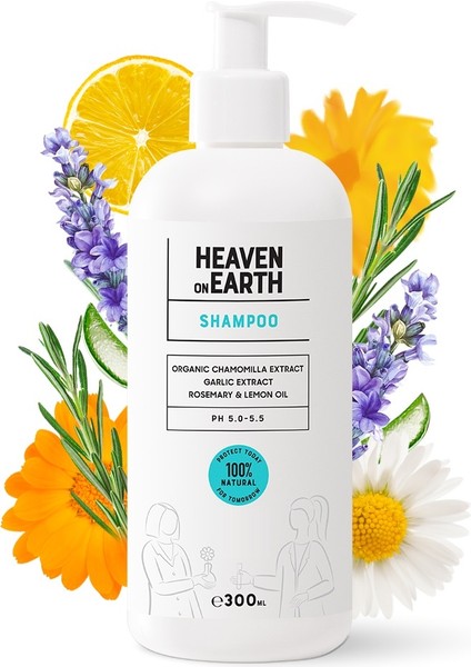 HonE VEGAN %100 DOĞAL VE ORGANİK içerikli Saç Dökülmesinin Önlenmesine Şampuan/ Heaven on Earth HonE VEGAN 100 % Natural Shampoo Aid in Prevention of Hair Loss- 300mL