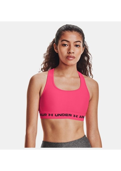 Kadın Armour® Mid Çapraz Sırtlı Spor Sütyeni 1361034-653