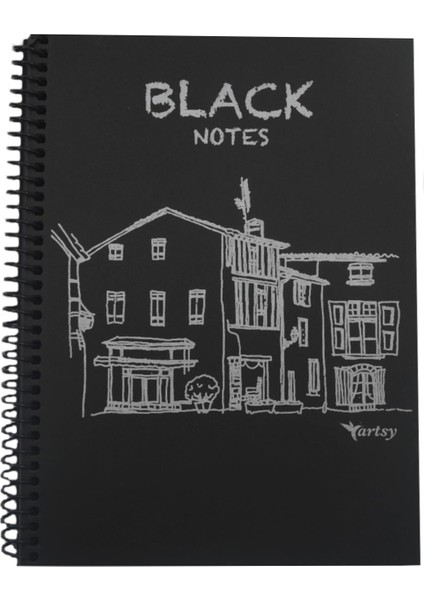 17X24 Siyah Yapraklı Defter Spiralli 40 Yaprak