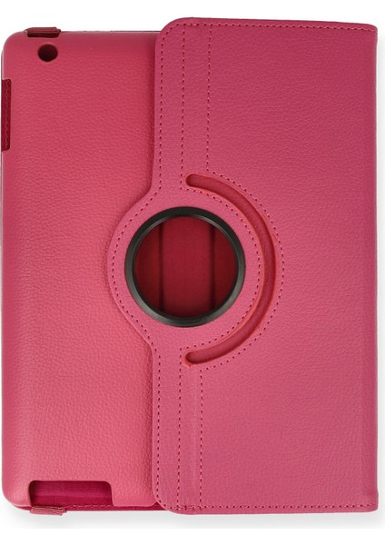 iPad 2 9.7 Kılıf 360 Tablet Dönerli Kılıf - Pembe