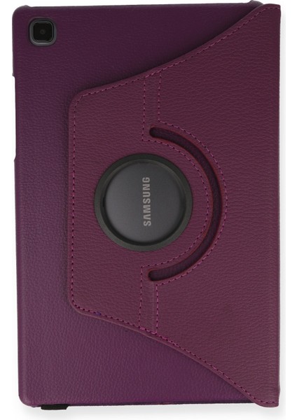 Samsung Galaxy T500 Tab A7 10.4 Kılıf 360 Tablet Dönerli Kılıf - Mürdüm