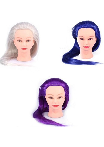 60 cm Saç Eğitim Baş Mankeni Başkanı Bebek Saç Şekillendirici Kafa Saç Manken Mankeni Başkanı Kuaförlük Gümüş Gri (Yurt Dışından) fırsatları