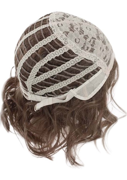 Moda Sentetik Kısa Kıvırcık Saç Peruk Dalga Saç Doğal Saç Peruk Kadın Fiber (Yurt Dışından) indirimleri