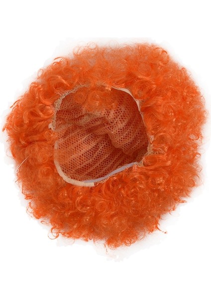 Cadılar Bayramı Erkek Kadın Turuncu Kıvırcık Afro Sirk Palyaço Peruk (Yurt Dışından) modelleri