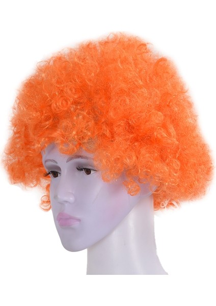 Cadılar Bayramı Erkek Kadın Turuncu Kıvırcık Afro Sirk Palyaço Peruk (Yurt Dışından) indirimleri
