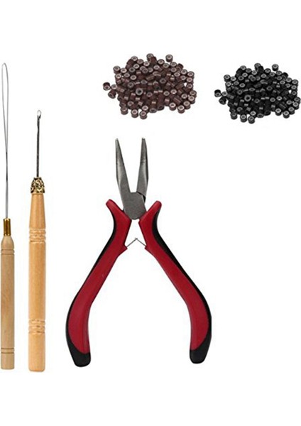 500 Adet Siyah 5mm Silikon Kaplı Mikro Halka Bağlantı Boncukları ve 1 Takım Saç Uzatma Aracı Kiti Kelepçe Kanca Çekme Pimi, Bağlantı Boncukları (Yurt Dışından) modelleri