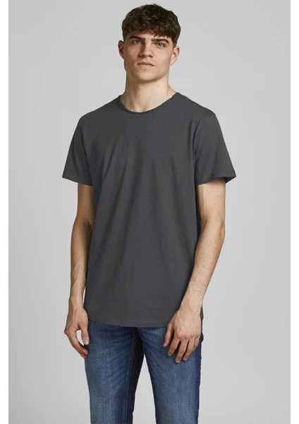 Jack & Jones Jjebasher Tee O-Neck Ss Noos Krem Erkek T-Shirt 12182498-Crock