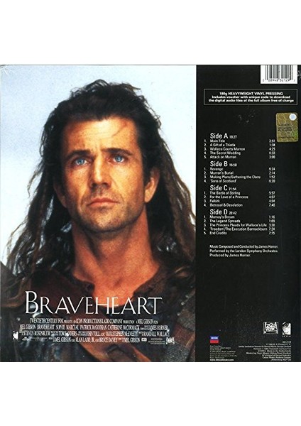 Braveheart / Original Motion Picture Soundtrack (2lp) (Plak)