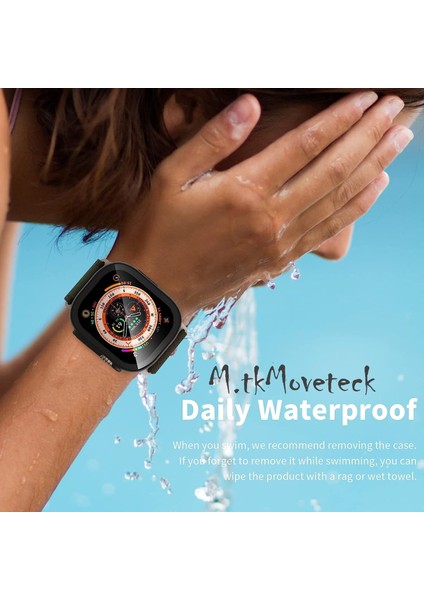 Apple Watch Ultra 49MM Uyumlu Ekran ve Kasa Koruyucu Privacy Cam Hayalet Military 49MM Kılıf Gard Pc Tam Kaplar fırsatları