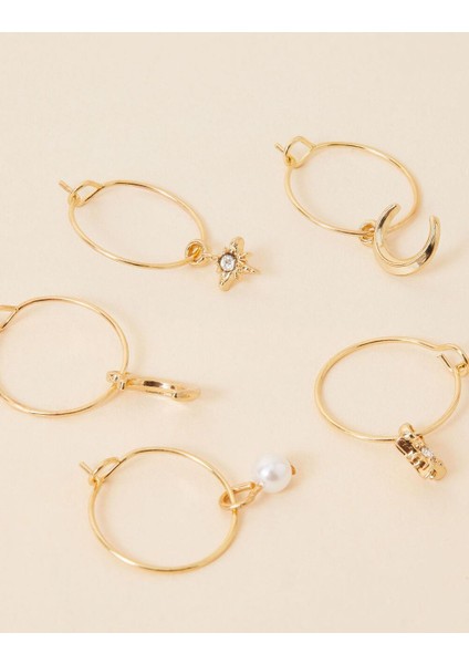 Ay ve Yıldız Küpe Seti x 3