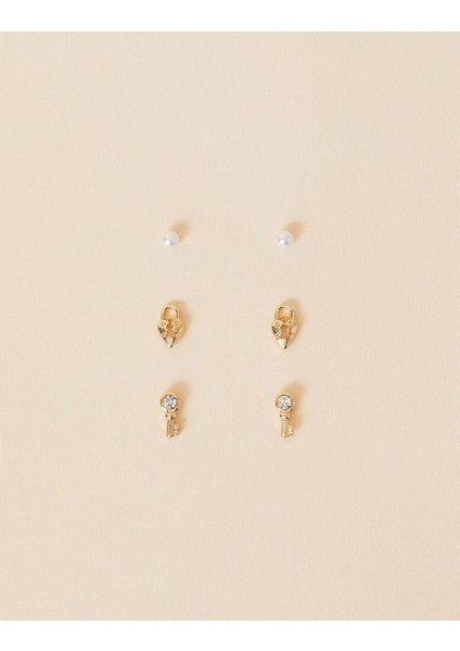 Anahtar ve Kilit Küpe Seti x 3 fiyatları