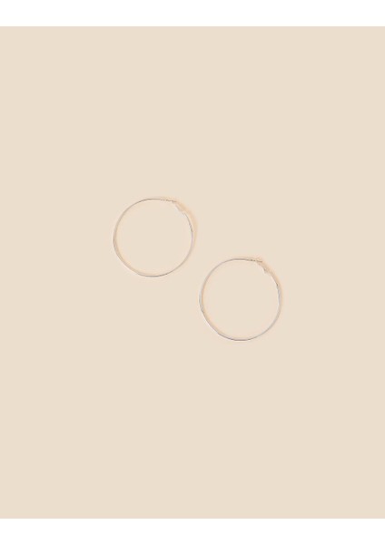 Medium Halka Küpe Silver