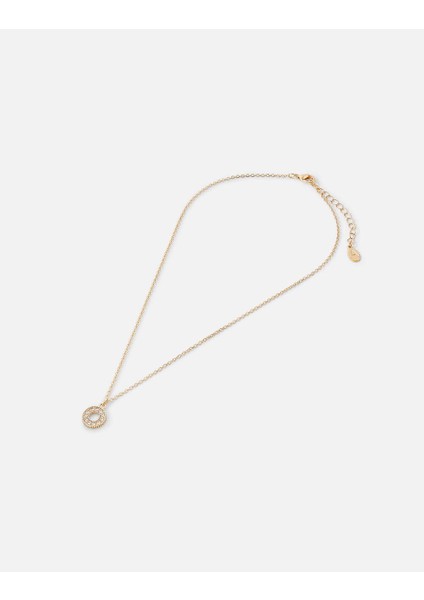 Sparkle Circle Kolye Gold