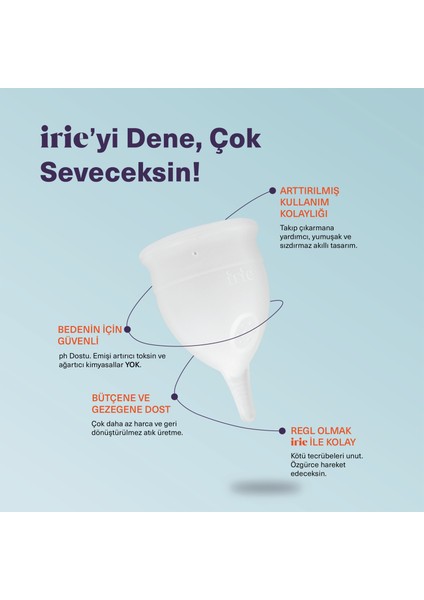 Adet Kabı Regl Kabı Menstrüel Kap Menstrual Cup (2'li Paket) Yumuşak Alman %100 Medikal Silikon