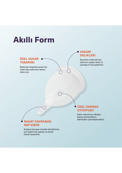 Adet Kabı Regl Kabı Menstrüel Kap Menstrual Cup (2'li Paket) Yumuşak Alman %100 Medikal Silikon