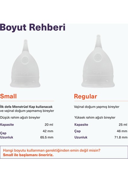 Adet Kabı Regl Kabı Menstrüel Kap Menstrual Cup (2'li Paket) Yumuşak Alman %100 Medikal Silikon