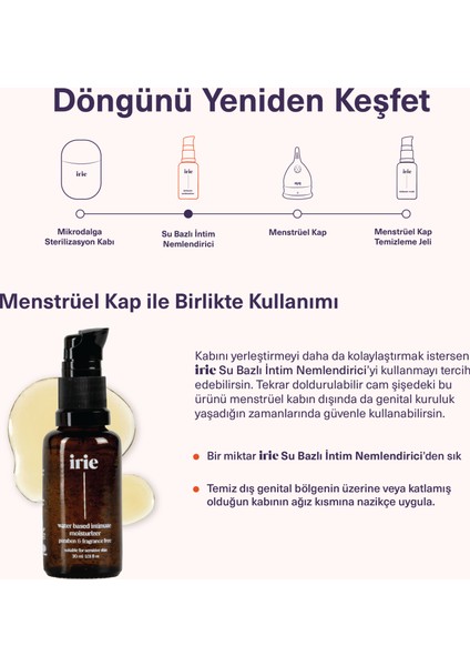 Su Bazlı İntim Nemlendirici Ph Dengeli Genital Bölge Kayganlaştırıcı Adet Kabı Regl Kabı Kullanımına Hassas Ciltler İçin