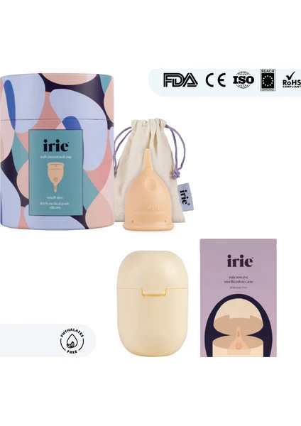 Adet Kabı Regl Kabı Menstrüel Kap Menstrual Cup +  Mikrodalga Sterilizasyon Kabı