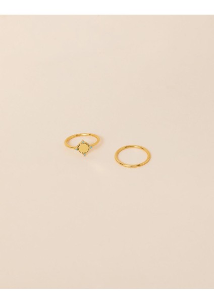 Z Koleksiyonu Yüzük Set Turkuaz x 2 modelleri