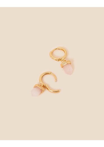 Z Koleksiyonu Quartz Taşlı Küpe Altıın Kaplama modelleri