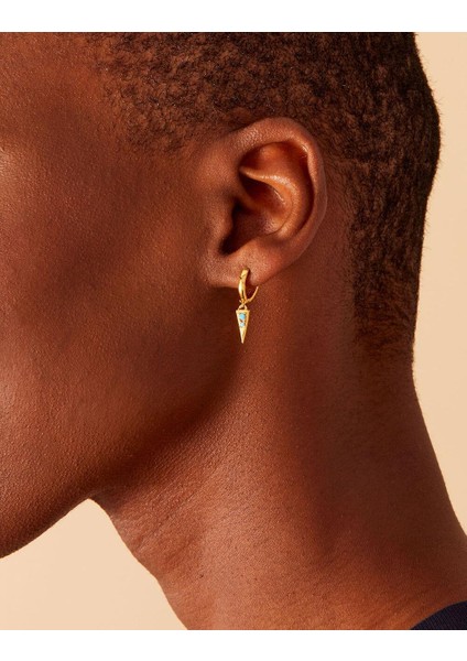 Z Koleksiyonu Küpe Turkuaz Altın Kaplama